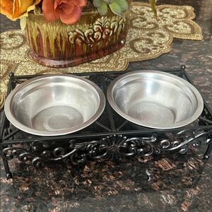 Elegant Black Pet Feeder Stand WITHOUT Bowls